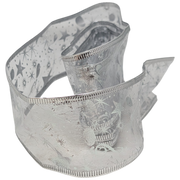 Sheer Wire-edged 2 inch Ribbon - 6 Feet - Silver