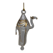 Clear and Gold Camel Ornament