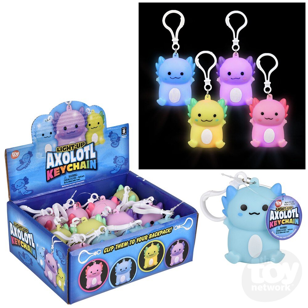 Axolotl Keychain Light Up 2.5" by Homeportonline