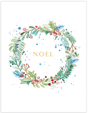 Petite Greetings Card Set (Noel Botanical Wreath)