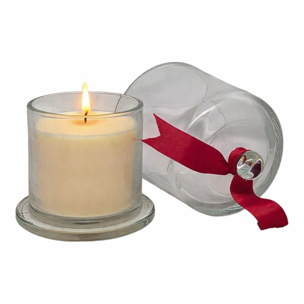 Scented Candle in a Glass Cloche - Winter Pine