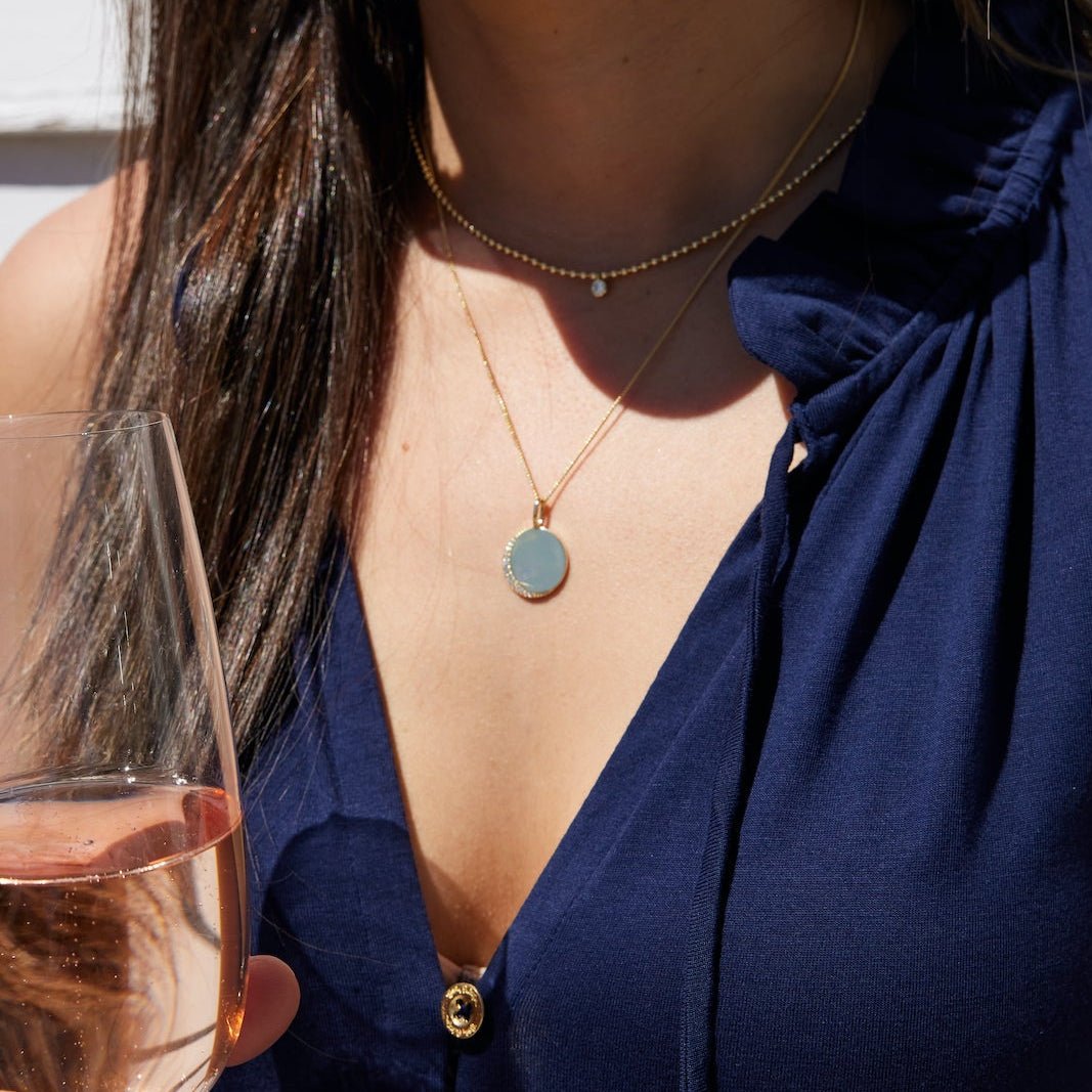 Alice Gold Disc Pendant by elliparr