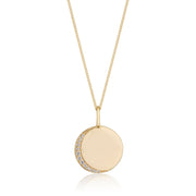 Alice Gold Disc Pendant by elliparr