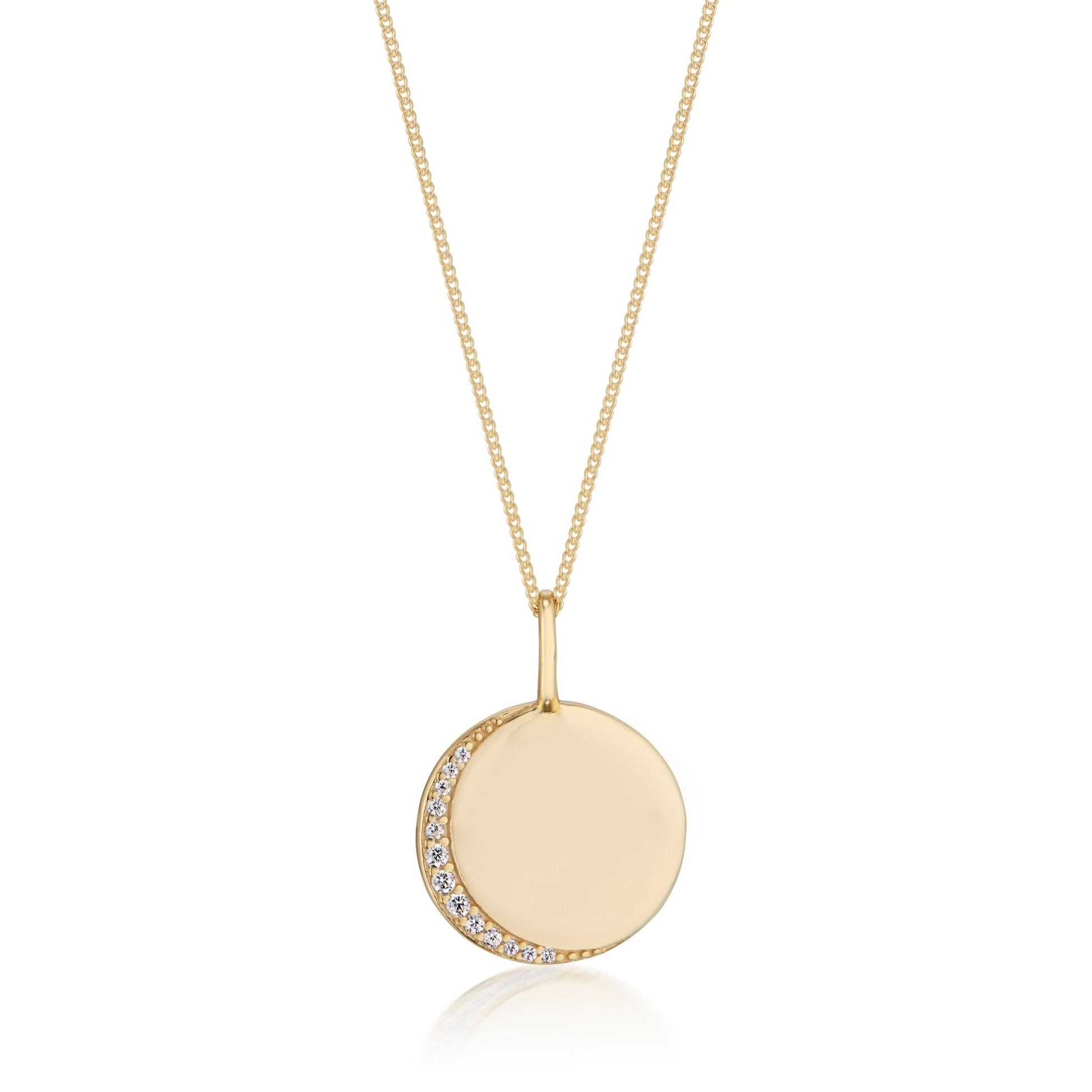 Alice Gold Disc Pendant by elliparr