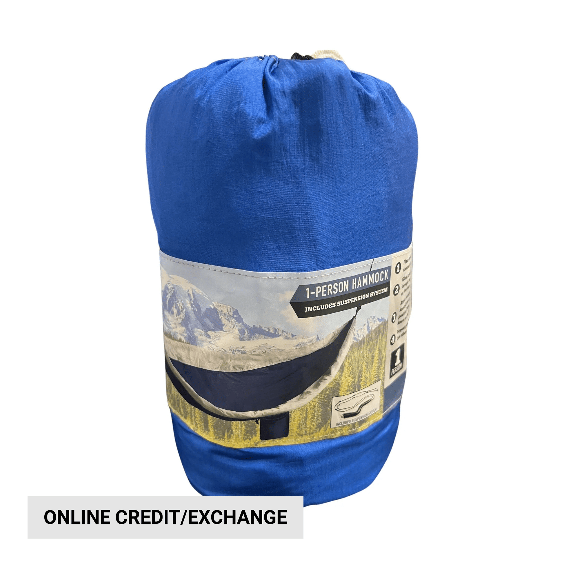 Alpine Mountain Gear One Person Hammock Set - Blue/Grey by Lenny's Shoe & Apparel