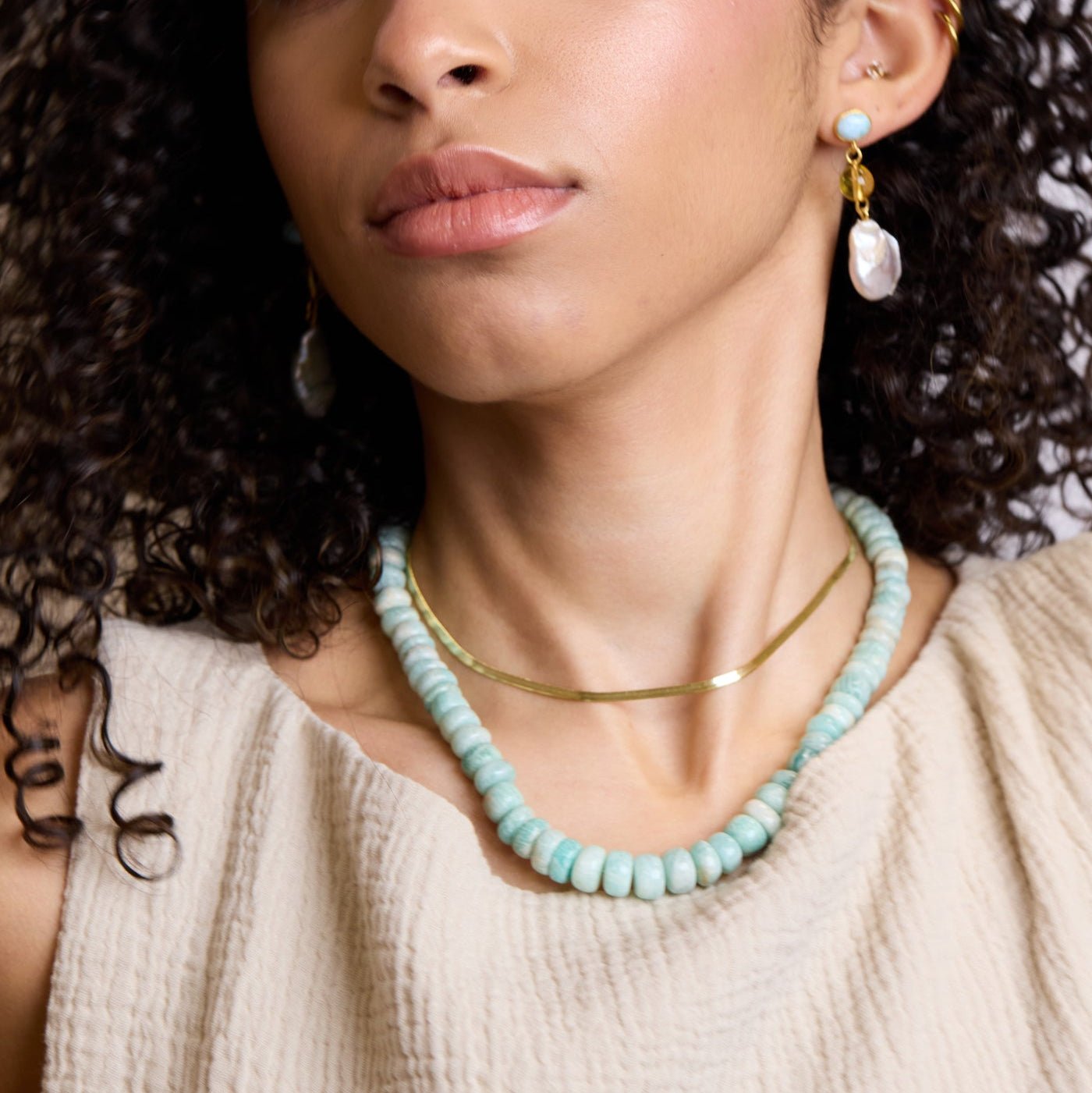 Amazonite Collar Necklace by elliparr