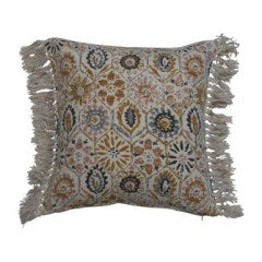 Pillow Woven Bouclé Indoor Outdoor Yellow 20" Square by Homeportonline
