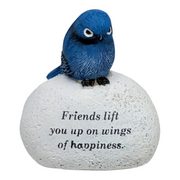 Bluebird on Stone Figurine – Friends Lift You Up