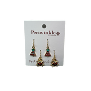 Crystal Trees and Bells Earrings
