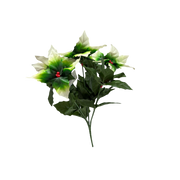 13-Inch Faux Green Holly Bush