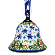 Ceramic Holiday Bell - Winter Wonderland Pattern