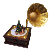 Lighted Musical Rotating Phonograph - 14 inch
