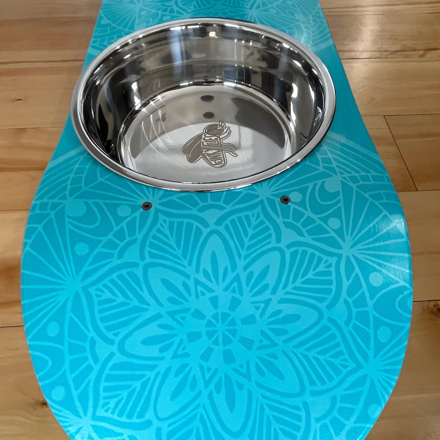 Dream Catcher - Elevated Skateboard Dog Feeding Stand with 2 Bowls