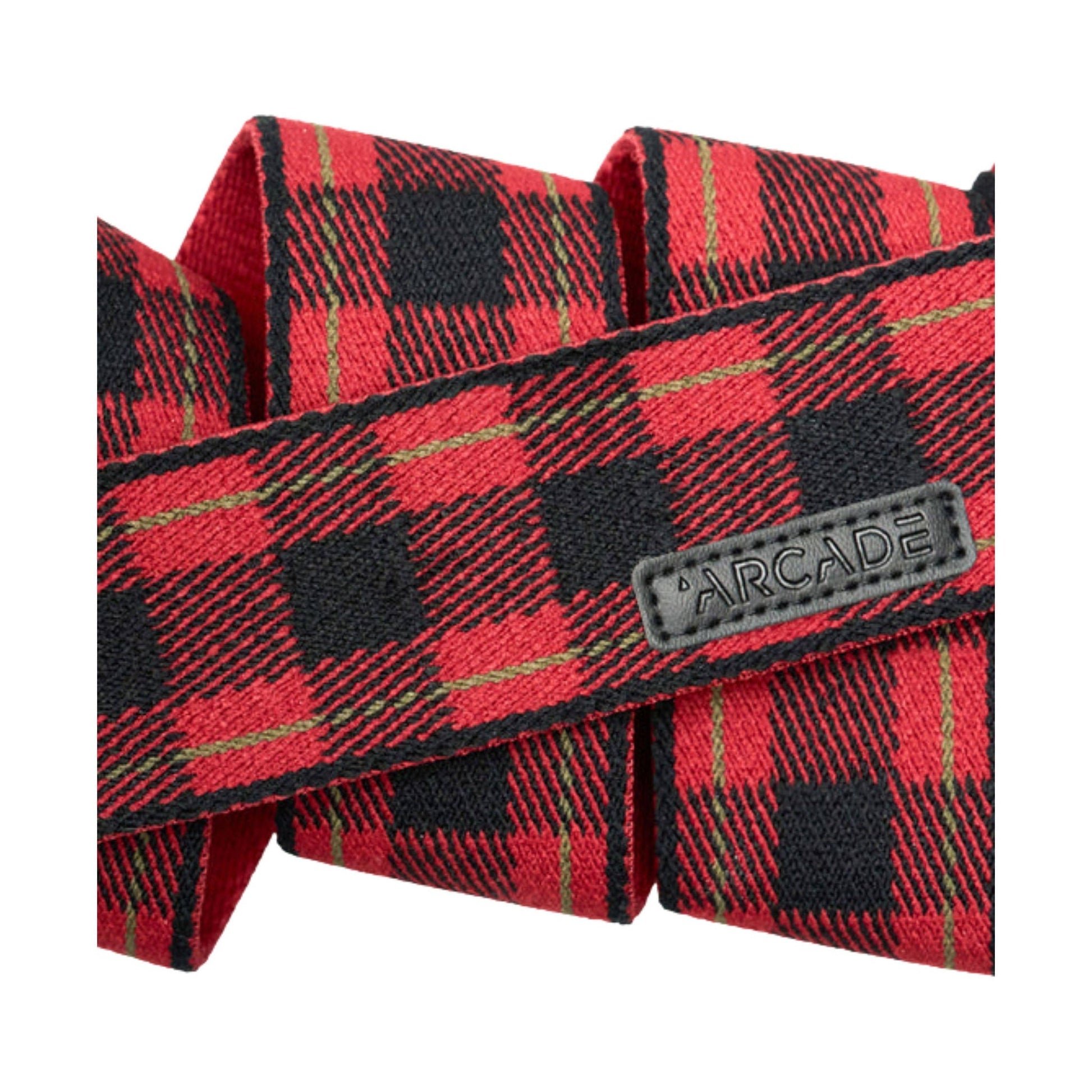 Arcade Plaid Belt - Red/Black by Lenny's Shoe & Apparel