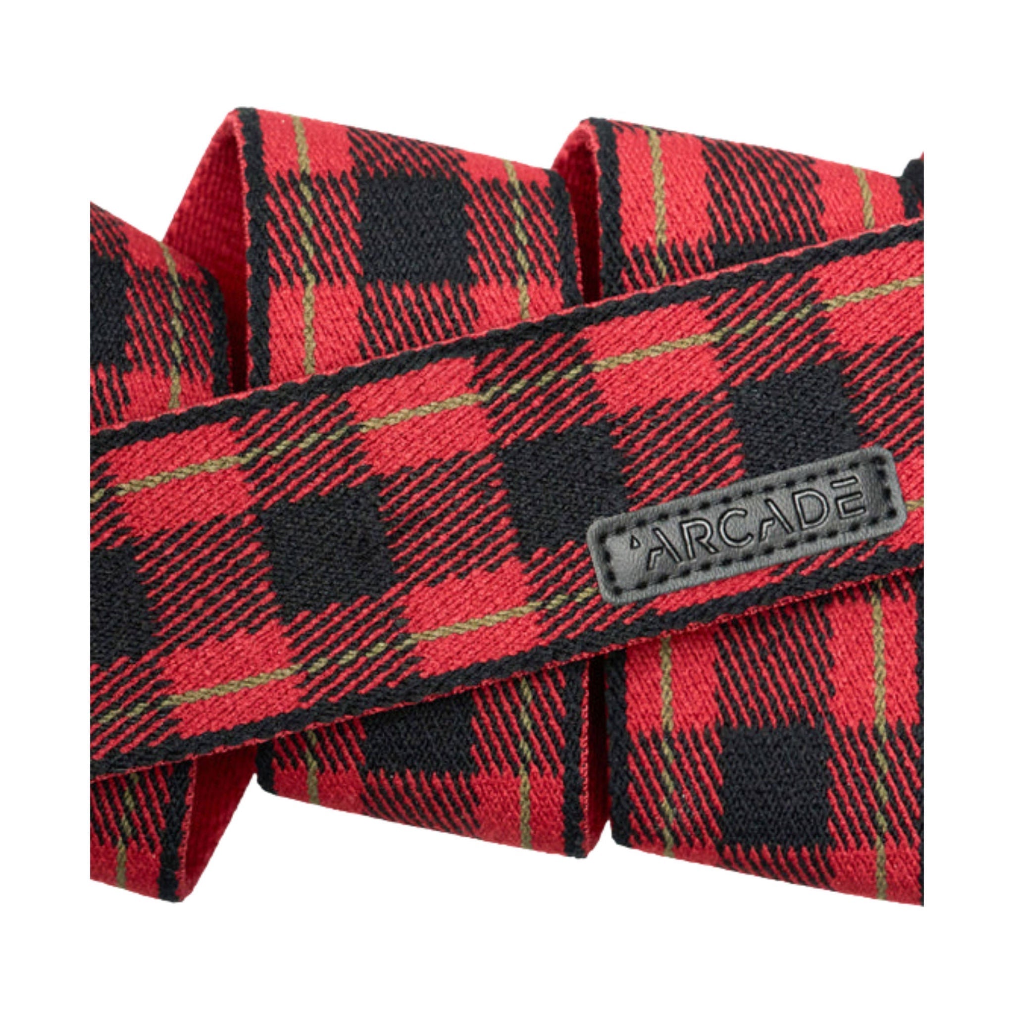 Arcade Plaid Belt - Red/Black by Lenny's Shoe & Apparel