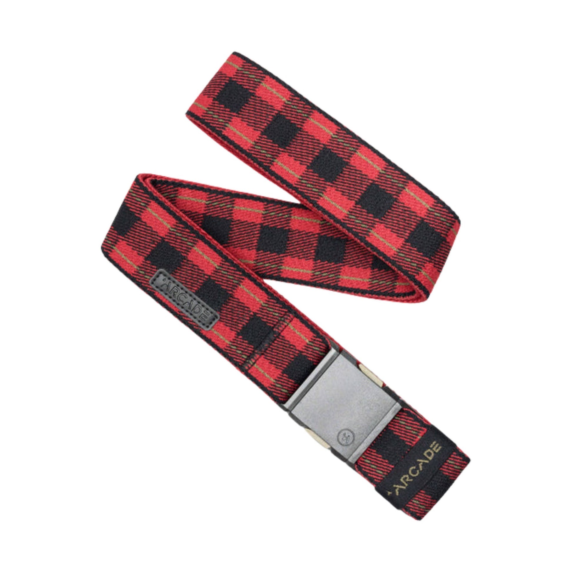 Arcade Plaid Belt - Red/Black by Lenny's Shoe & Apparel