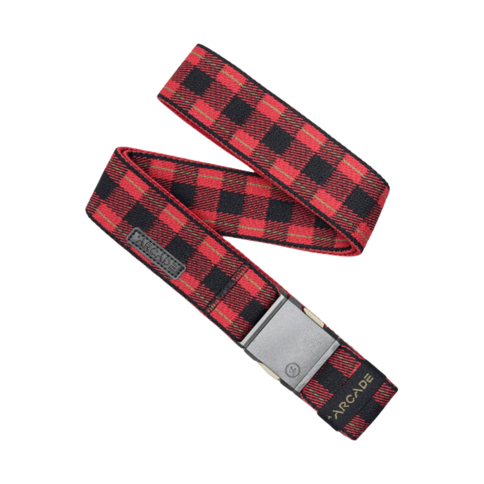Arcade Plaid Belt - Red/Black by Lenny's Shoe & Apparel