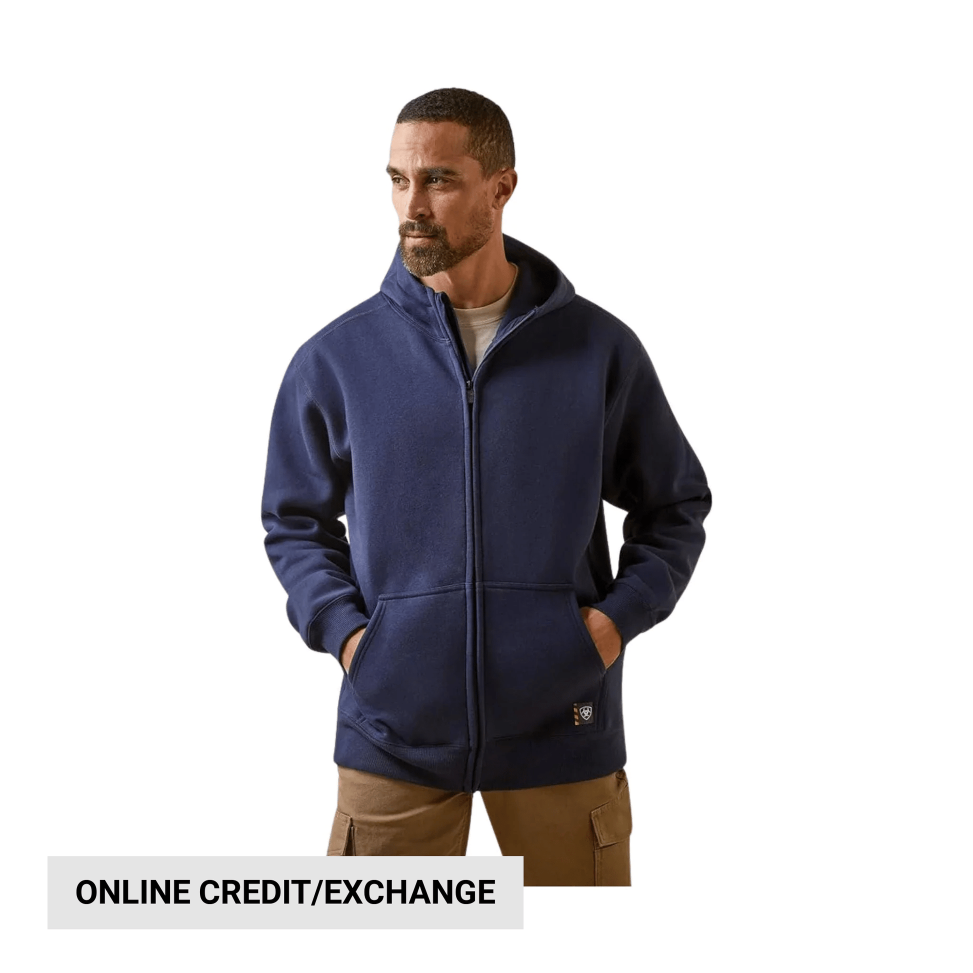 Ariat Men's Born For This Full Zip Hoodie - Navy by Lenny's Shoe & Apparel