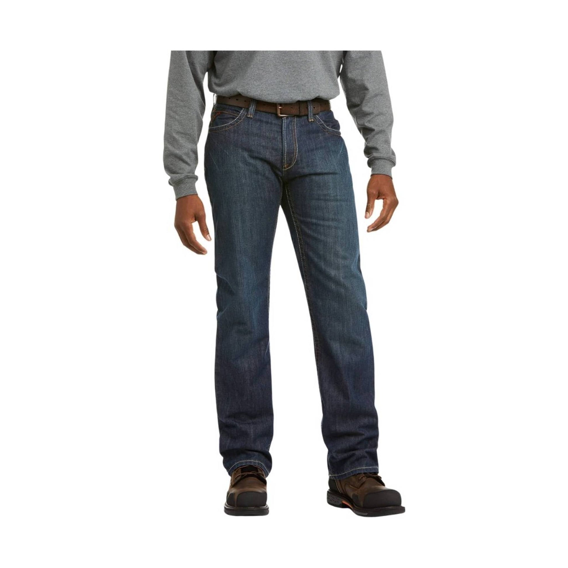 Ariat Men's Flame Resistant M4 Relaxed Basic Boot Cut Jean - Shale by Lenny's Shoe & Apparel