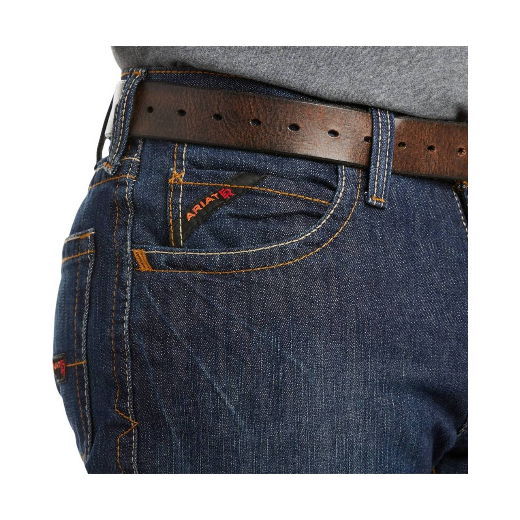 Ariat Men's Flame Resistant M4 Relaxed Basic Boot Cut Jean - Shale by Lenny's Shoe & Apparel