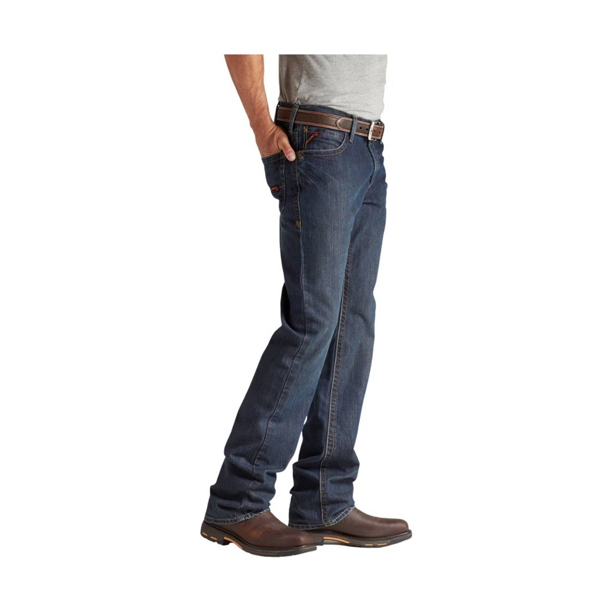 Ariat Men's Flame Resistant M4 Relaxed Basic Boot Cut Jean - Shale by Lenny's Shoe & Apparel