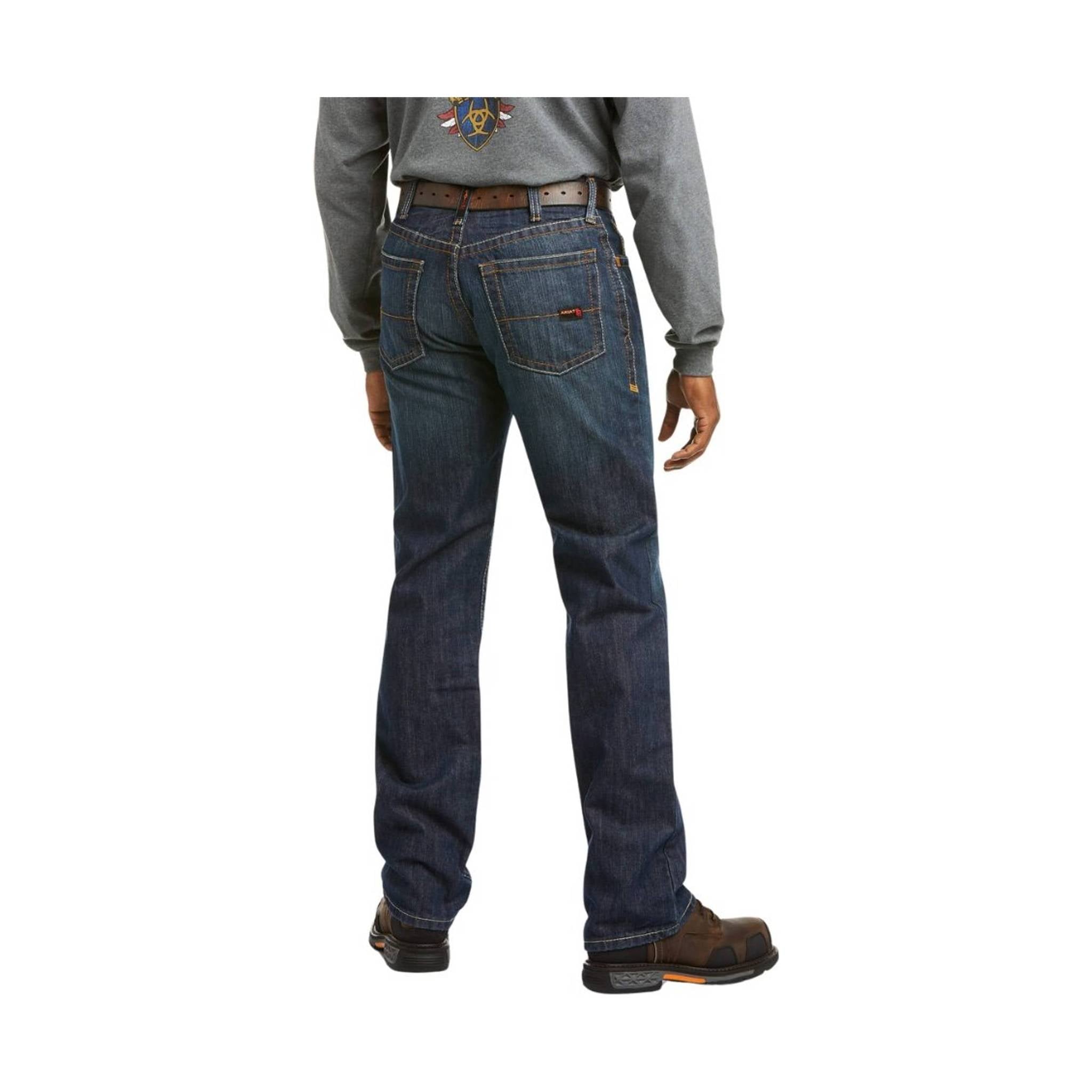 Ariat Men's Flame Resistant M4 Relaxed Basic Boot Cut Jean - Shale by Lenny's Shoe & Apparel