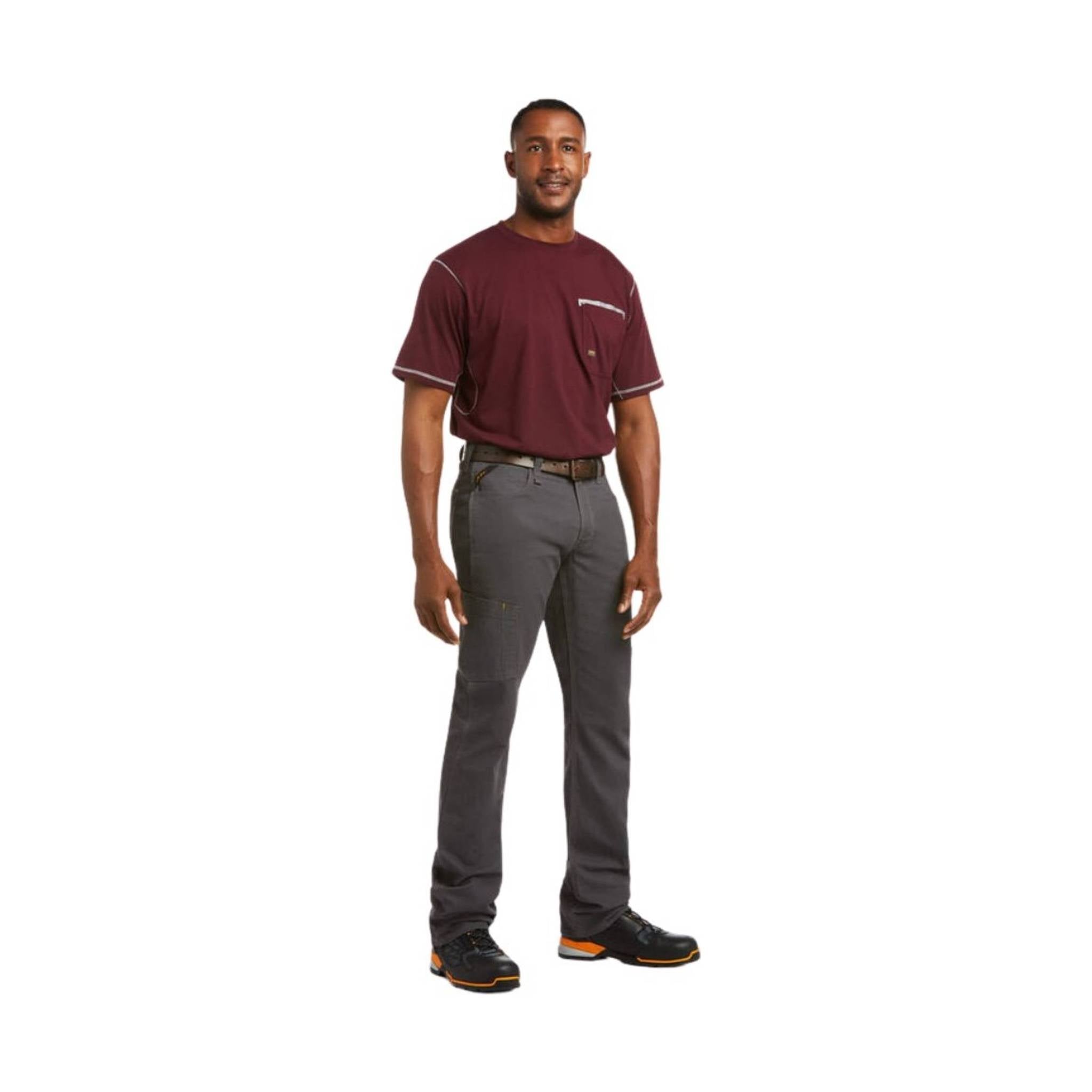 Ariat Men's Low Rise DuraStretch Straight Leg Pant - Gray by Lenny's Shoe & Apparel