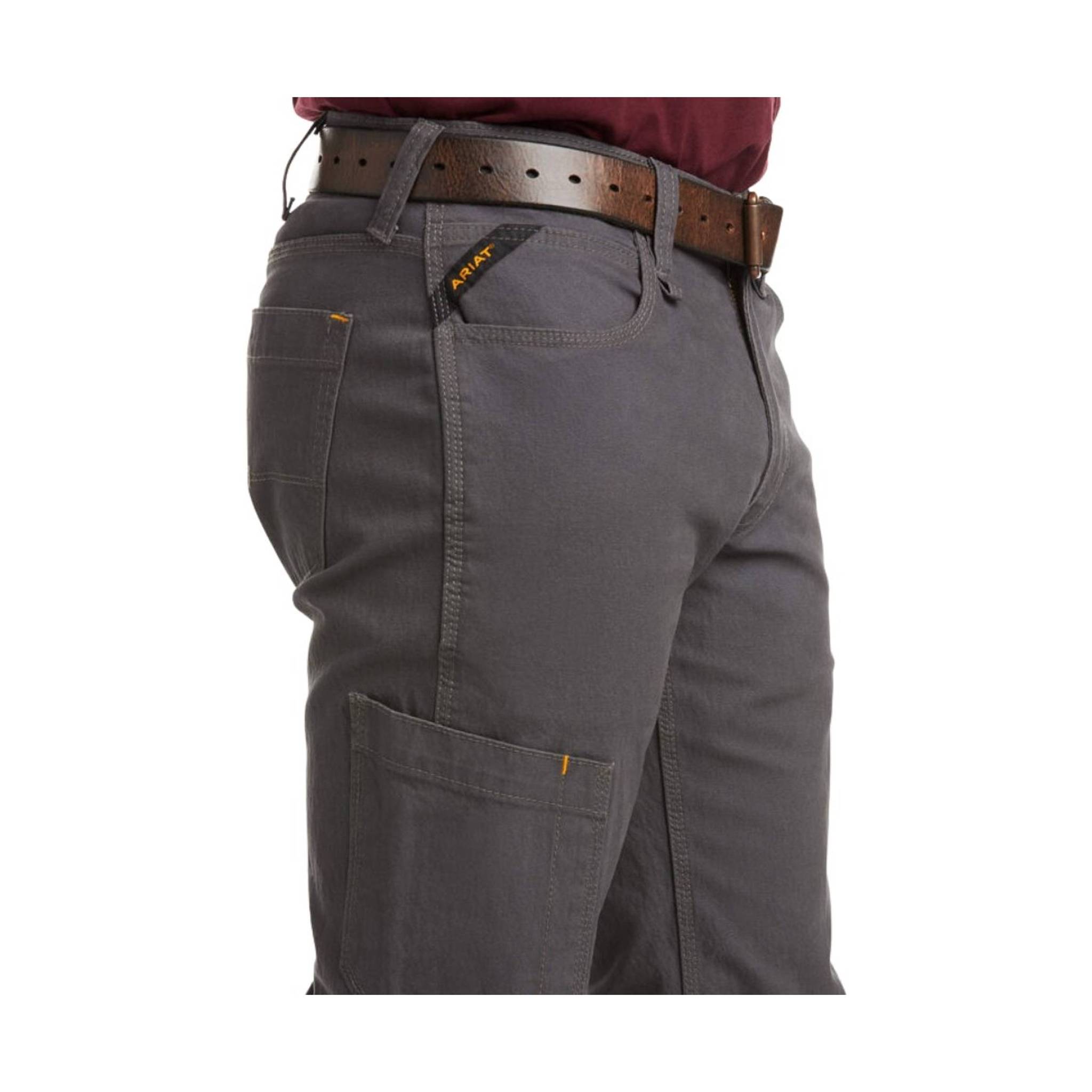 Ariat Men's Low Rise DuraStretch Straight Leg Pant - Gray by Lenny's Shoe & Apparel