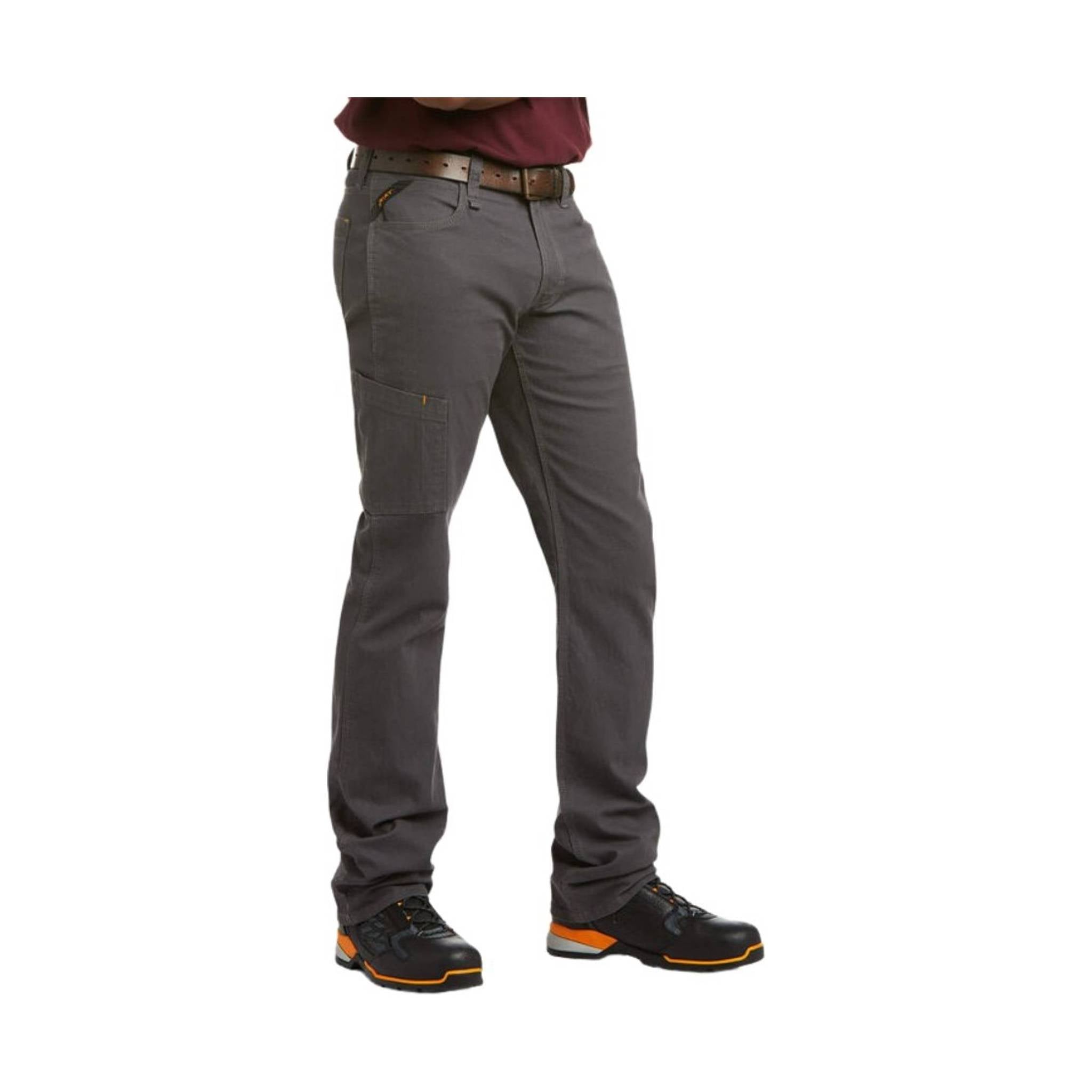 Ariat Men's Low Rise DuraStretch Straight Leg Pant - Gray by Lenny's Shoe & Apparel