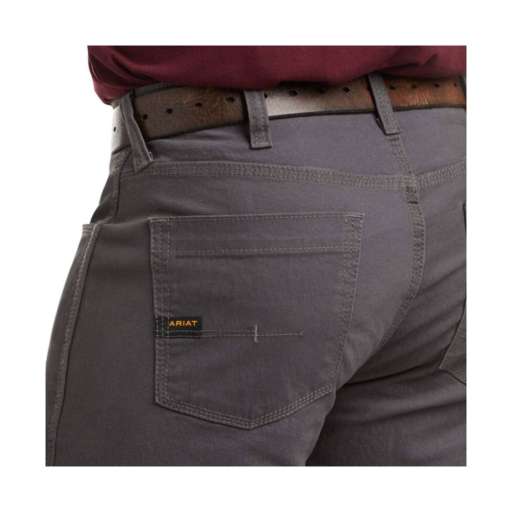Ariat Men's Low Rise DuraStretch Straight Leg Pant - Gray by Lenny's Shoe & Apparel
