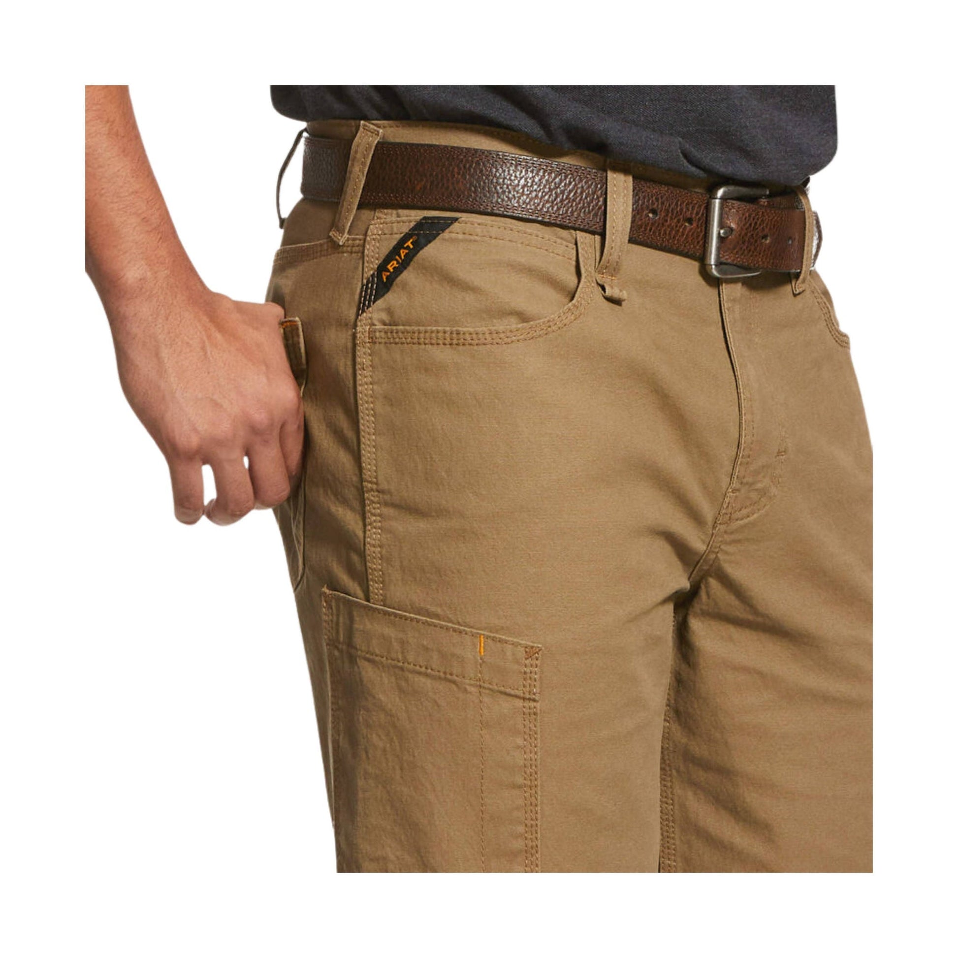 Ariat Men's Made Tough DuraStretch 10 Inch Short - Field Khaki by Lenny's Shoe & Apparel