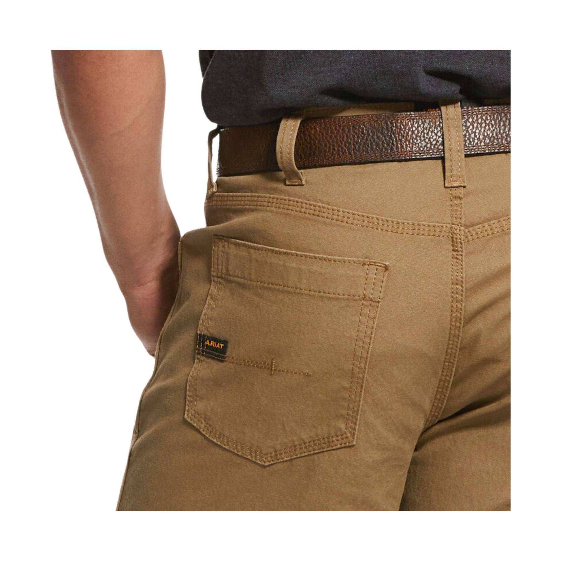 Ariat Men's Made Tough DuraStretch 10 Inch Short - Field Khaki by Lenny's Shoe & Apparel
