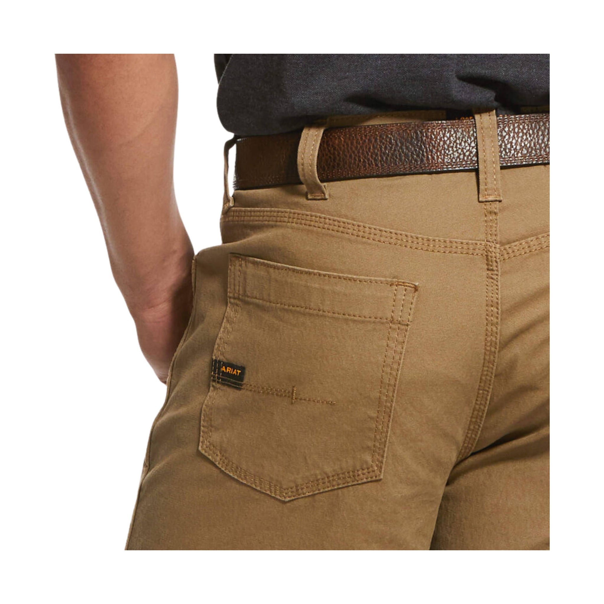 Ariat Men's Made Tough DuraStretch 10 Inch Short - Field Khaki by Lenny's Shoe & Apparel