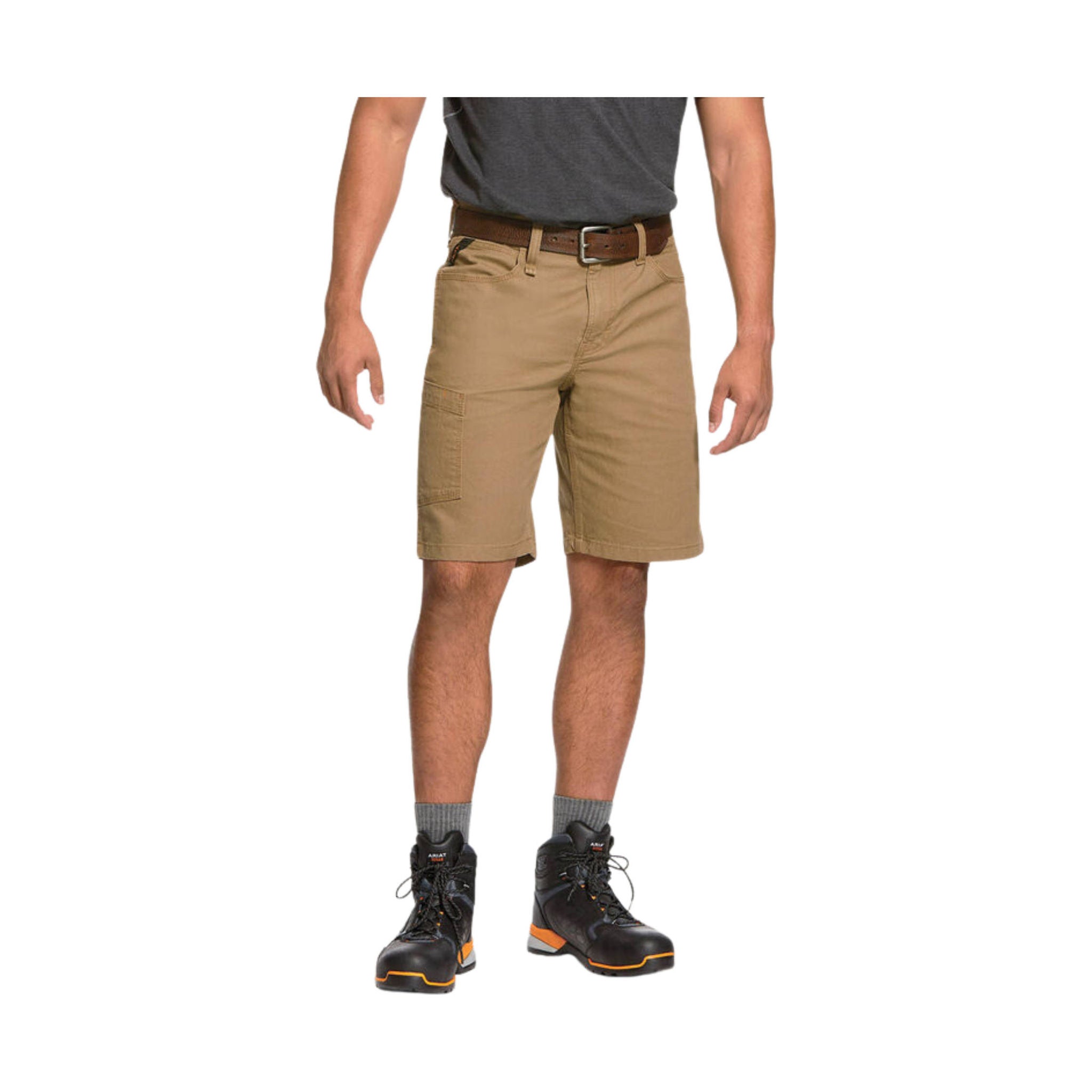 Ariat Men's Made Tough DuraStretch 10 Inch Short - Field Khaki by Lenny's Shoe & Apparel