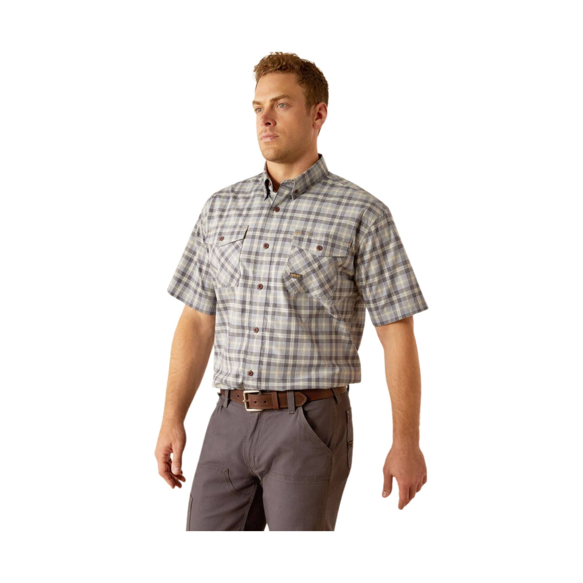 Ariat Men's Made Tough Durastretch Work Shirt - Wild Dove by Lenny's Shoe & Apparel
