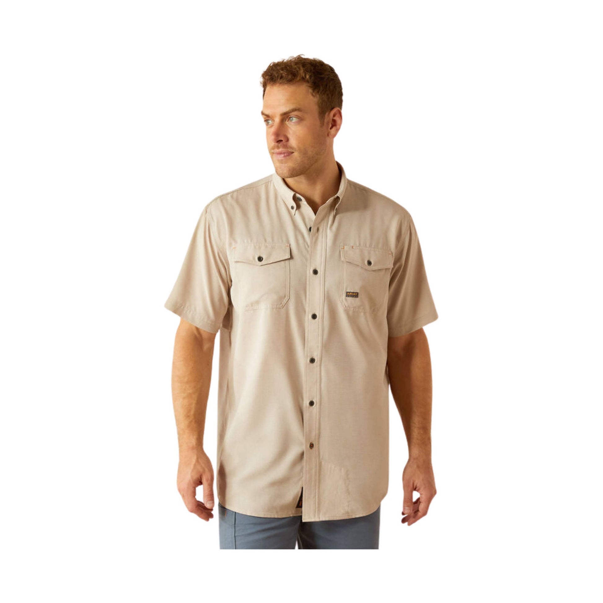 Ariat Men's Made Tough VentTEK DuraStretch Work Shirt - Island Fossil by Lenny's Shoe & Apparel