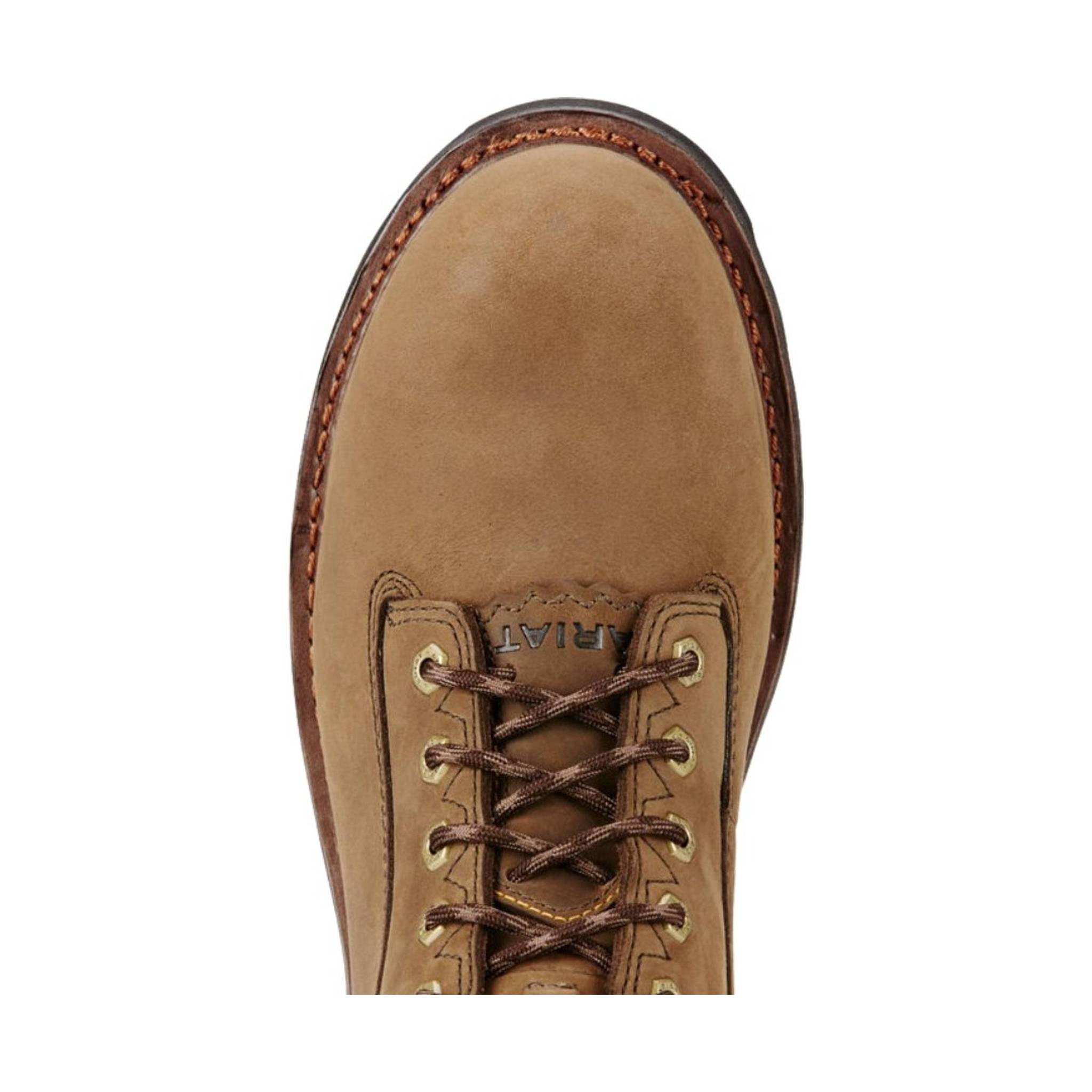 Ariat Men's Powerline 8 Inch 400G Waterproof Composite Toe Work Boot - Oily Distressed Brown by Lenny's Shoe & Apparel