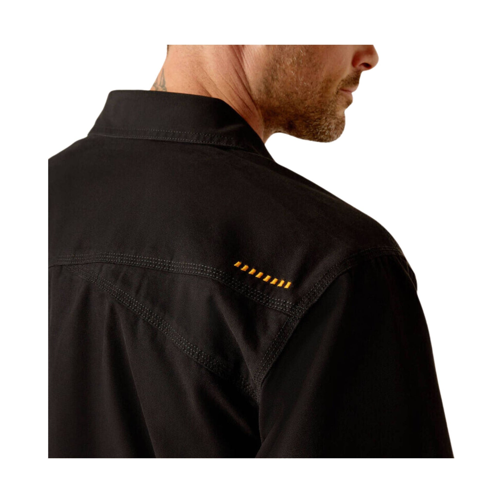 Ariat Men's Rebar Canvas Shirt Jacket - Black by Lenny's Shoe & Apparel