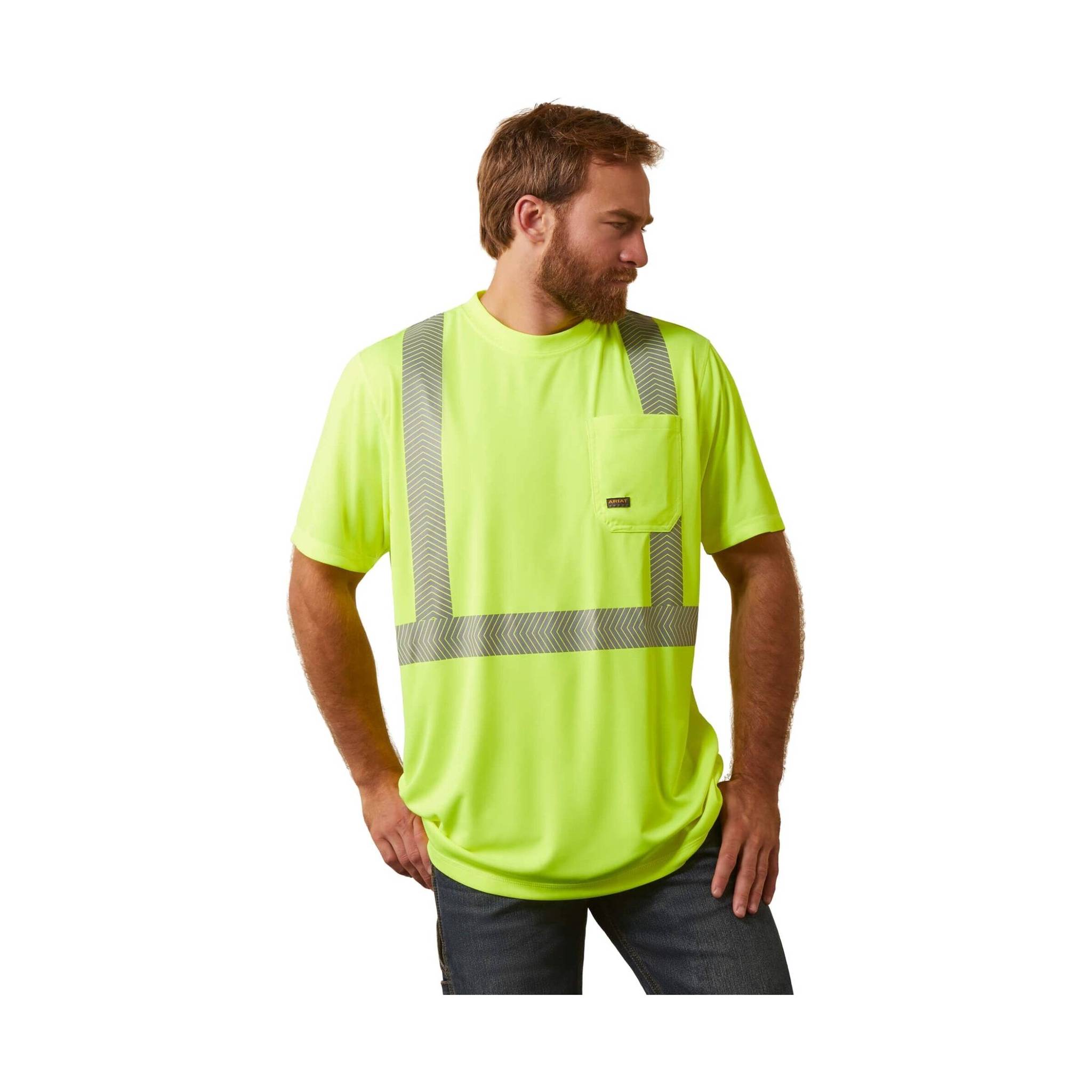 Ariat Men's Rebar Hi-Vis ANSI T-Shirt - Yellow by Lenny's Shoe & Apparel