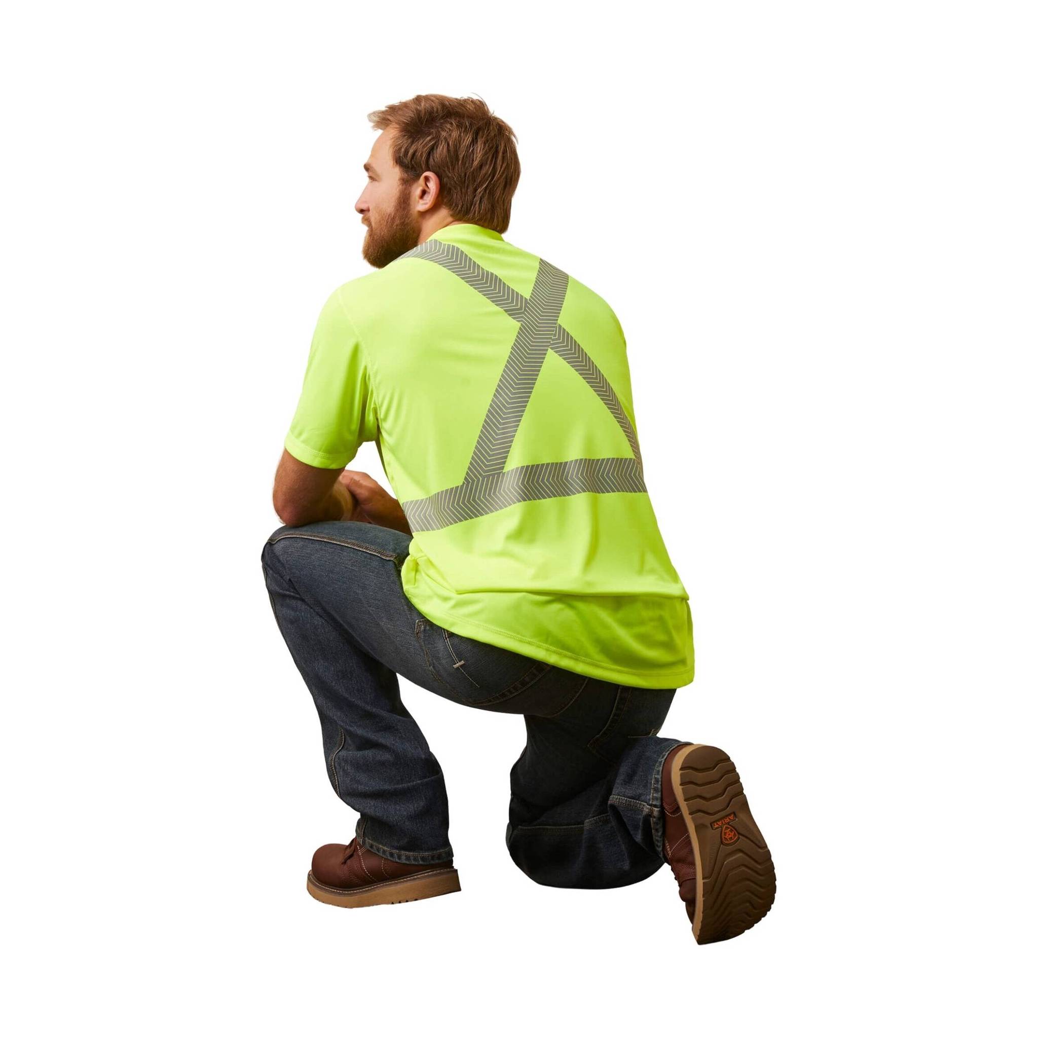 Ariat Men's Rebar Hi-Vis ANSI T-Shirt - Yellow by Lenny's Shoe & Apparel