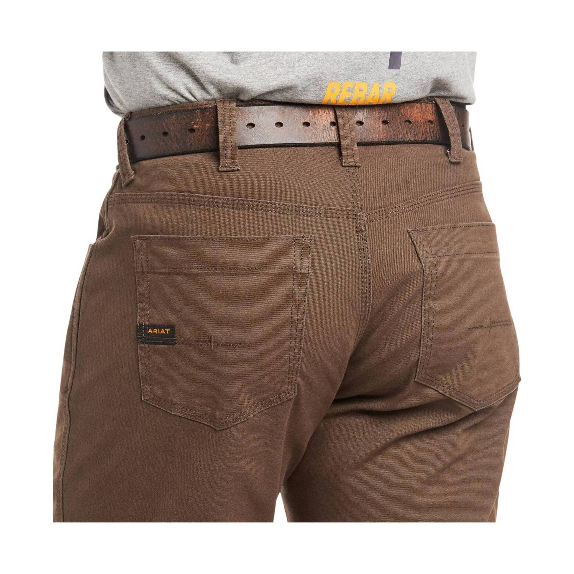 Ariat Men's Rebar M4 Durastretch Straight Leg Work Pant - Brown by Lenny's Shoe & Apparel