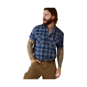 Ariat Men's Rebar Made Tough DuraStretch Work Shirt - Blue by Lenny's Shoe & Apparel