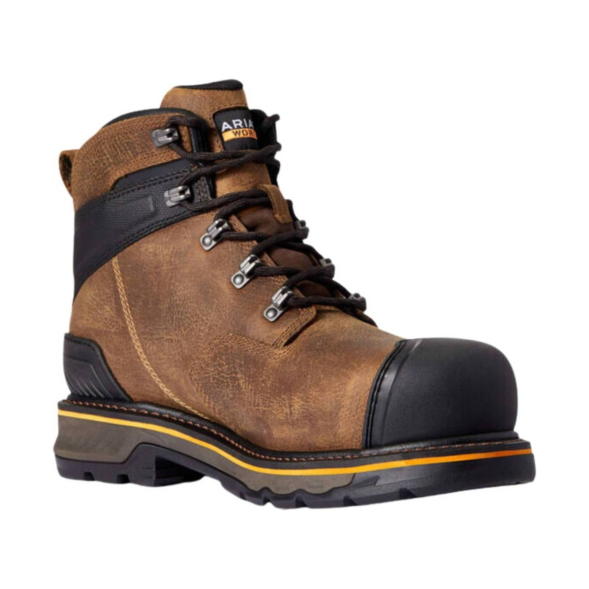 Ariat Men's Stump Jumper 6 Inch Waterproof Composite Toe Work Boot - Brown Leather by Lenny's Shoe & Apparel