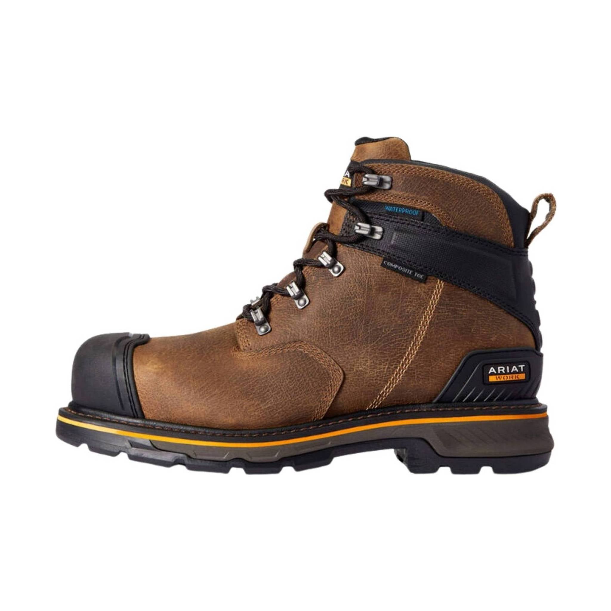 Ariat Men's Stump Jumper 6 Inch Waterproof Composite Toe Work Boot - Brown Leather by Lenny's Shoe & Apparel