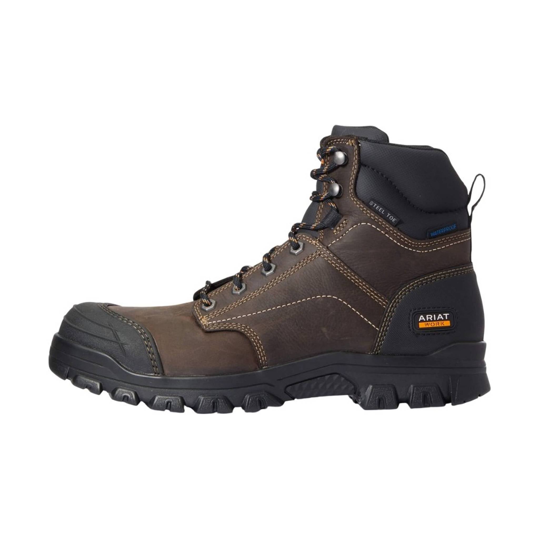 Ariat Men's Treadfast 6in Waterproof Steel Toe Work Boot - Dark Brown by Lenny's Shoe & Apparel