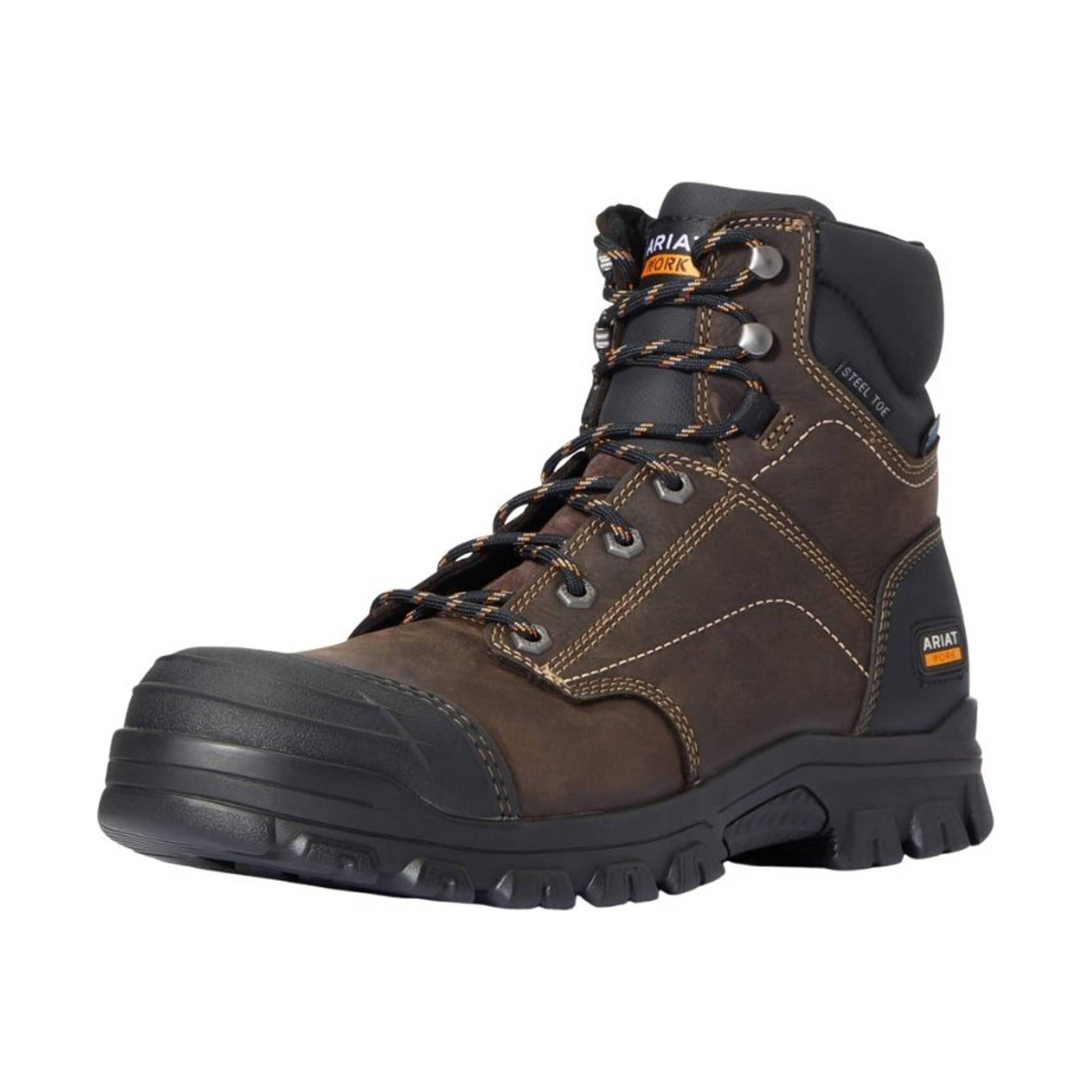 Ariat Men's Treadfast 6in Waterproof Steel Toe Work Boot - Dark Brown by Lenny's Shoe & Apparel
