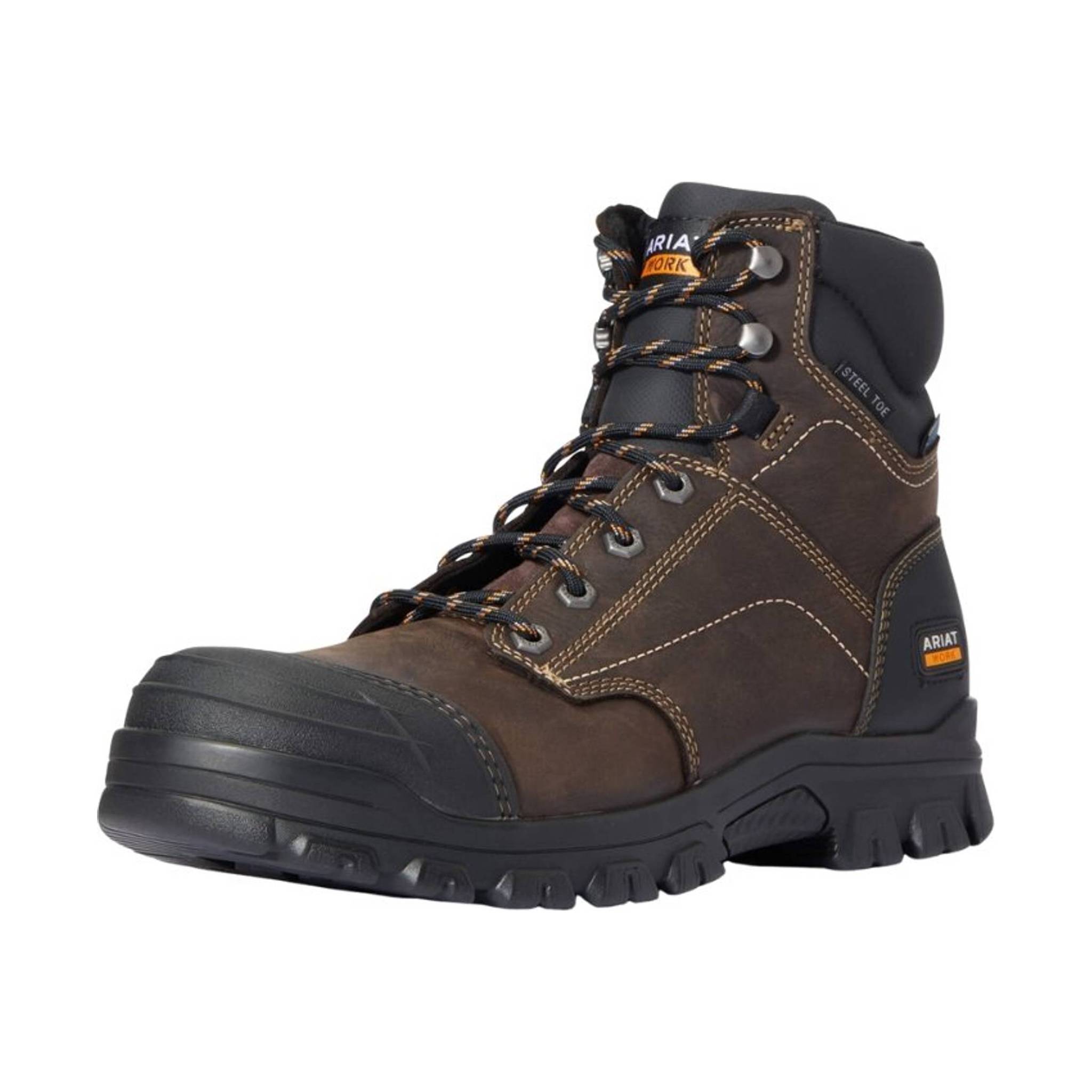 Ariat Men's Treadfast 6in Waterproof Steel Toe Work Boot - Dark Brown by Lenny's Shoe & Apparel