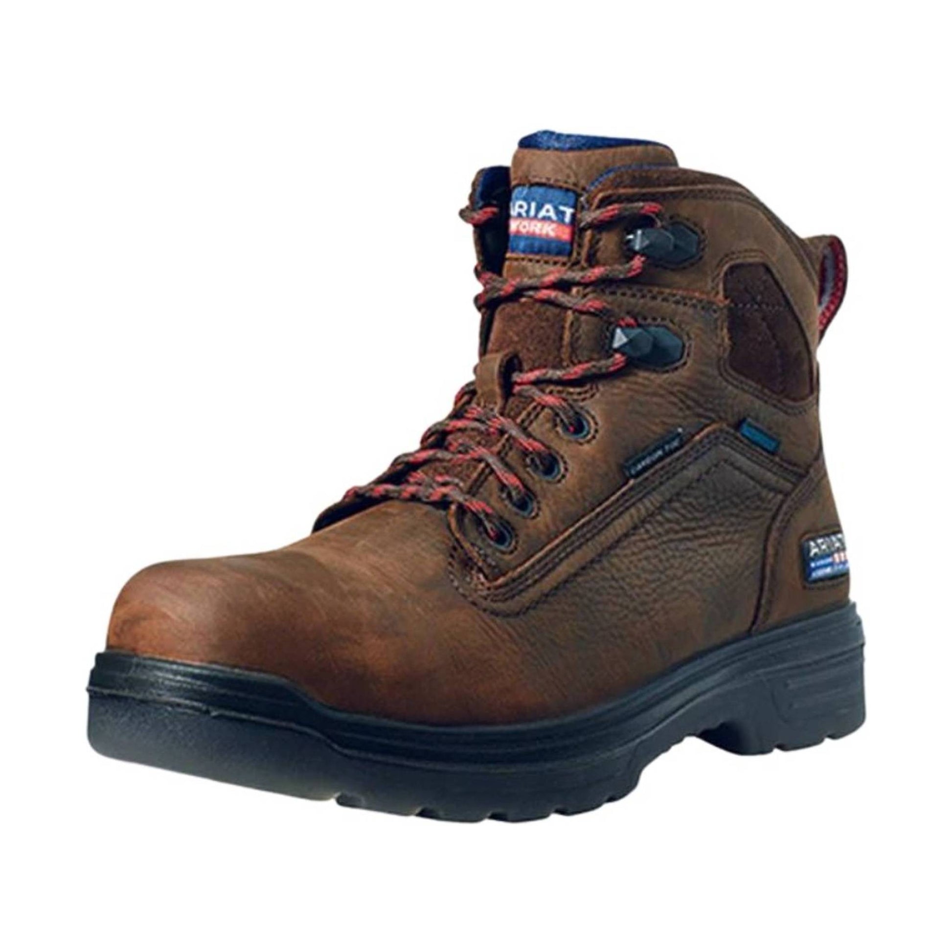 Ariat Men's Turbo 6in USA Assembled Waterproof Carbon Toe Work Boot - Brown by Lenny's Shoe & Apparel