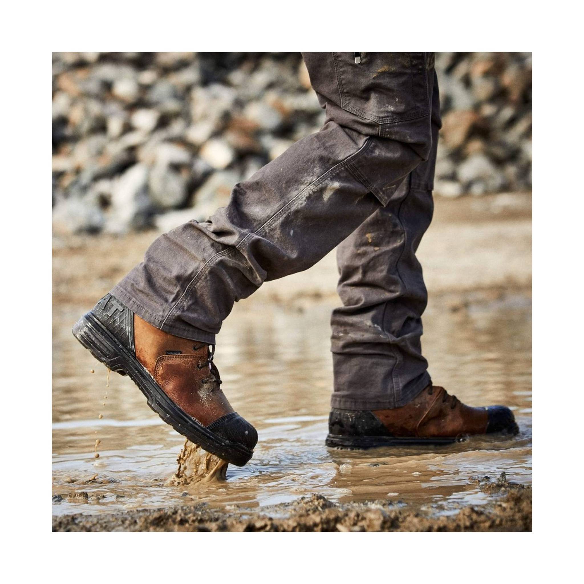 Ariat Men's Turbo Outlaw 8 Inch CSA Waterproof 400G Insulated Carbon Safety Toe Work Boot - Dark Brown by Lenny's Shoe & Apparel