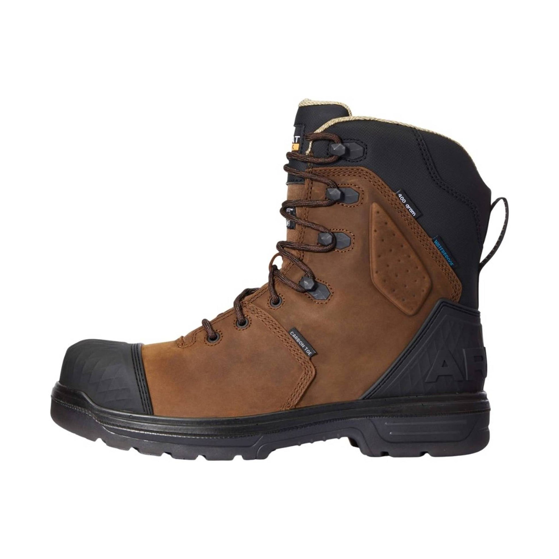 Ariat Men's Turbo Outlaw 8 Inch CSA Waterproof 400G Insulated Carbon Safety Toe Work Boot - Dark Brown by Lenny's Shoe & Apparel